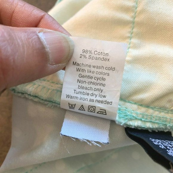 J Crew Cropped Matchstick Stretch Jeans Mint Polka - Picture 7 of 10